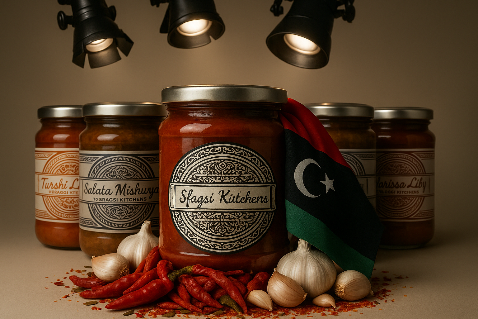 A collection of Sfagsi Kitchens condiment jars